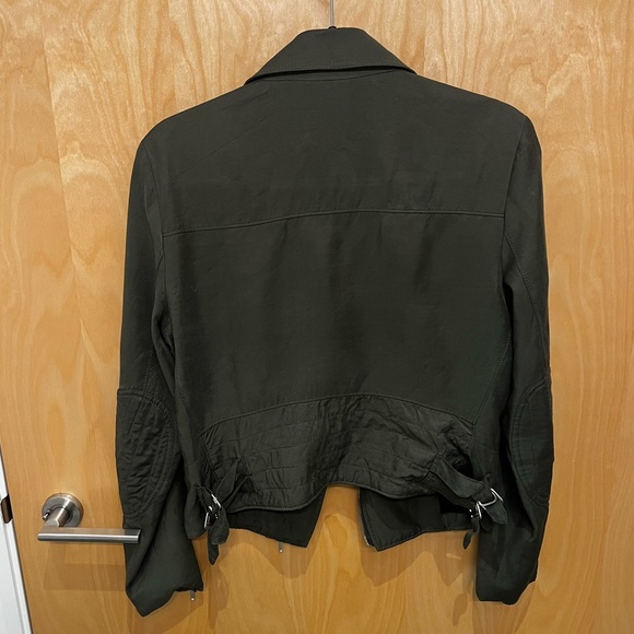 Club Monaco Green Moto Jacket - Picture 6 of 10